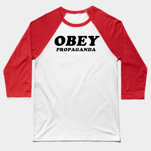 OBEY MASK! Baseball T-Shirt by FunkyMonkeyShirts